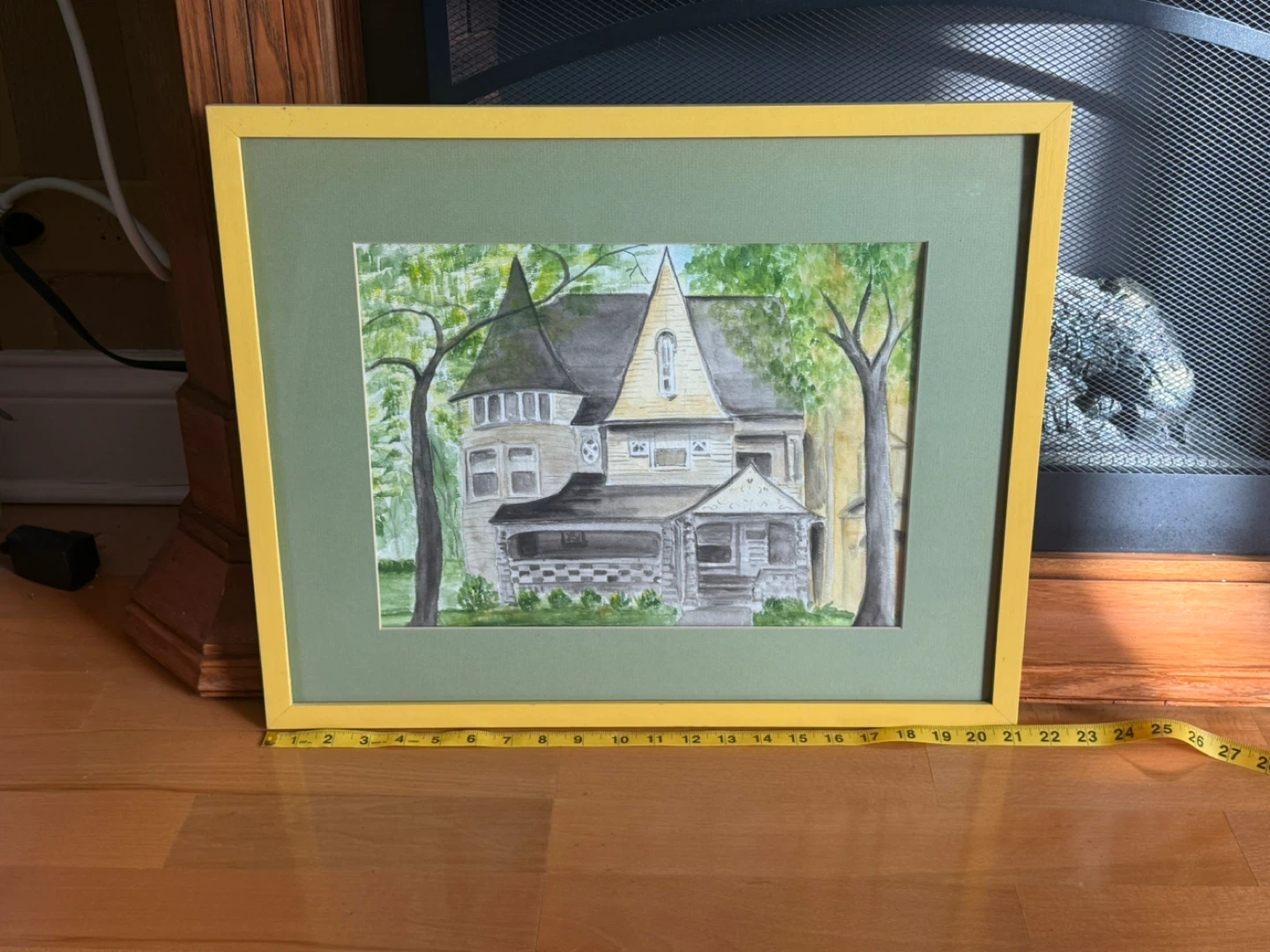Framed Watercolor Painting of a House by E. Lipton