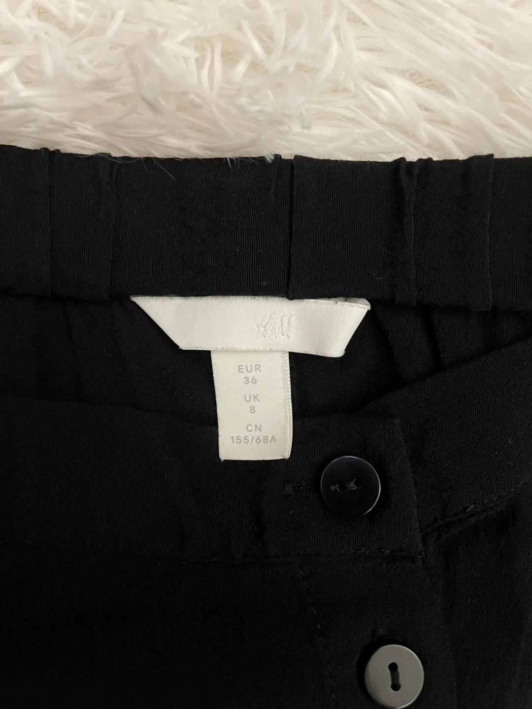 Black H&M Button-Front Midi Skirt - Size UK 8 - photo 2