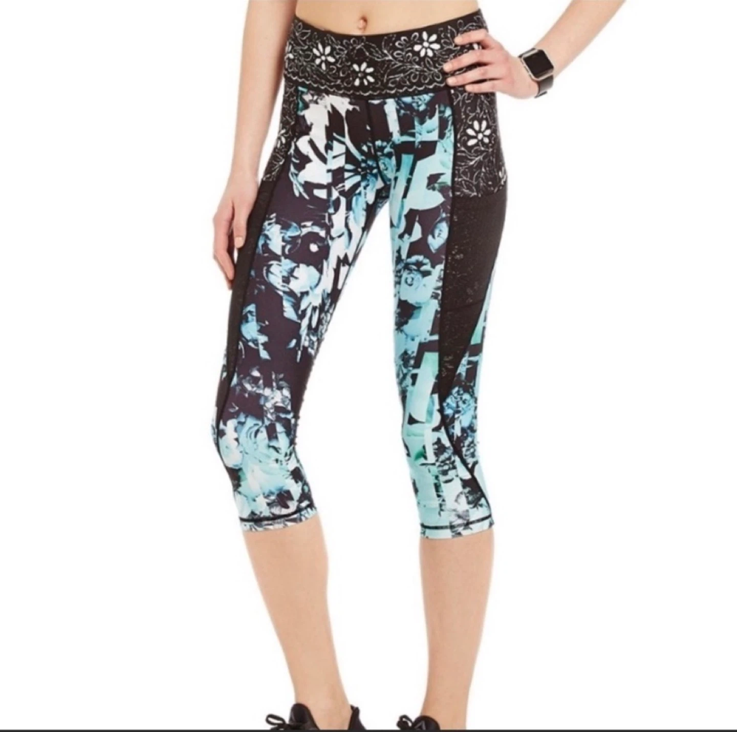 Nanette Lapore Black and Blue Abstract Capris - photo 2