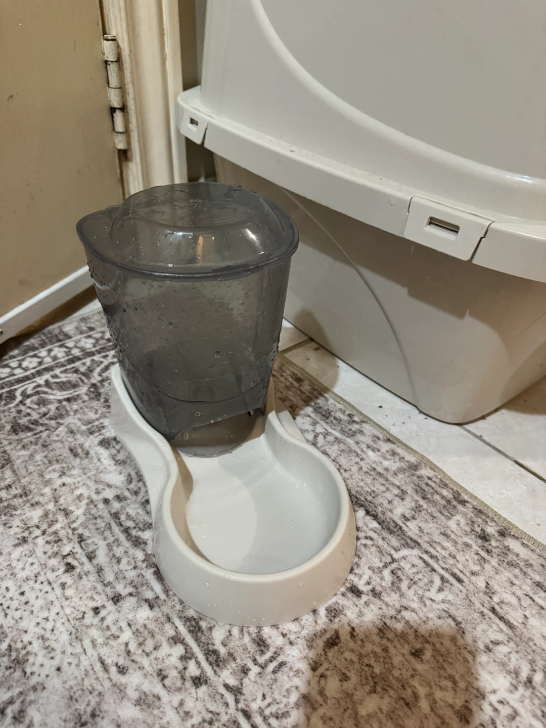 Covered Cat Litter Box with Food/Food  Dispenser - photo 2