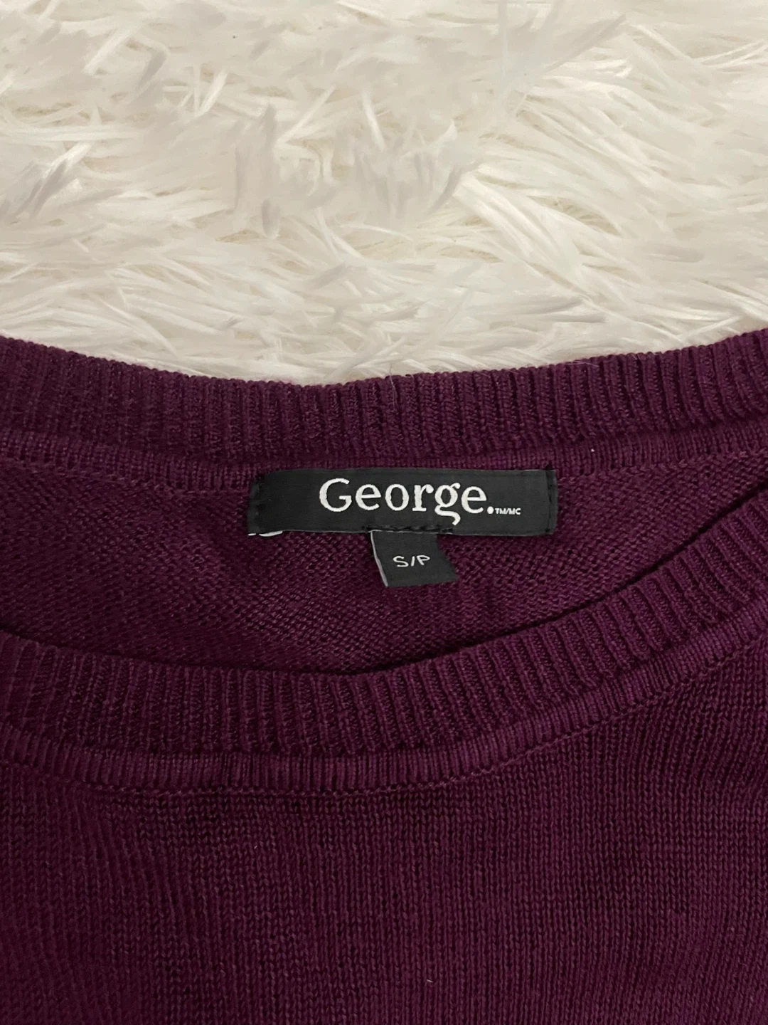 George Long Sleeve Sweater - Plum - Size S/P - photo 2