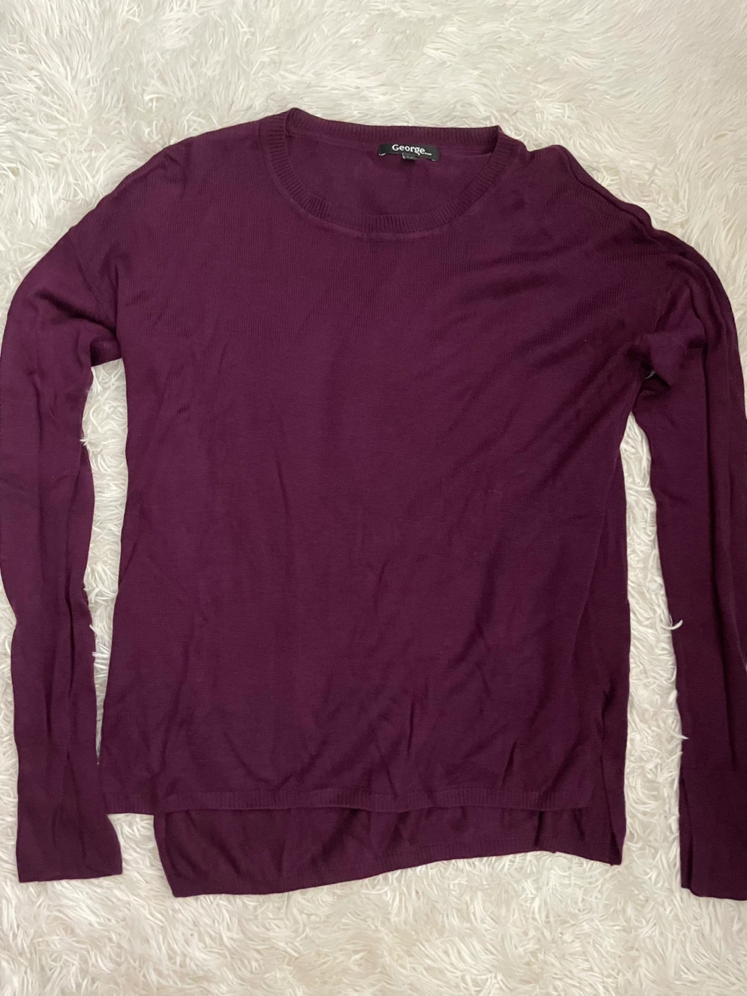 George Long Sleeve Sweater - Plum - Size S/P