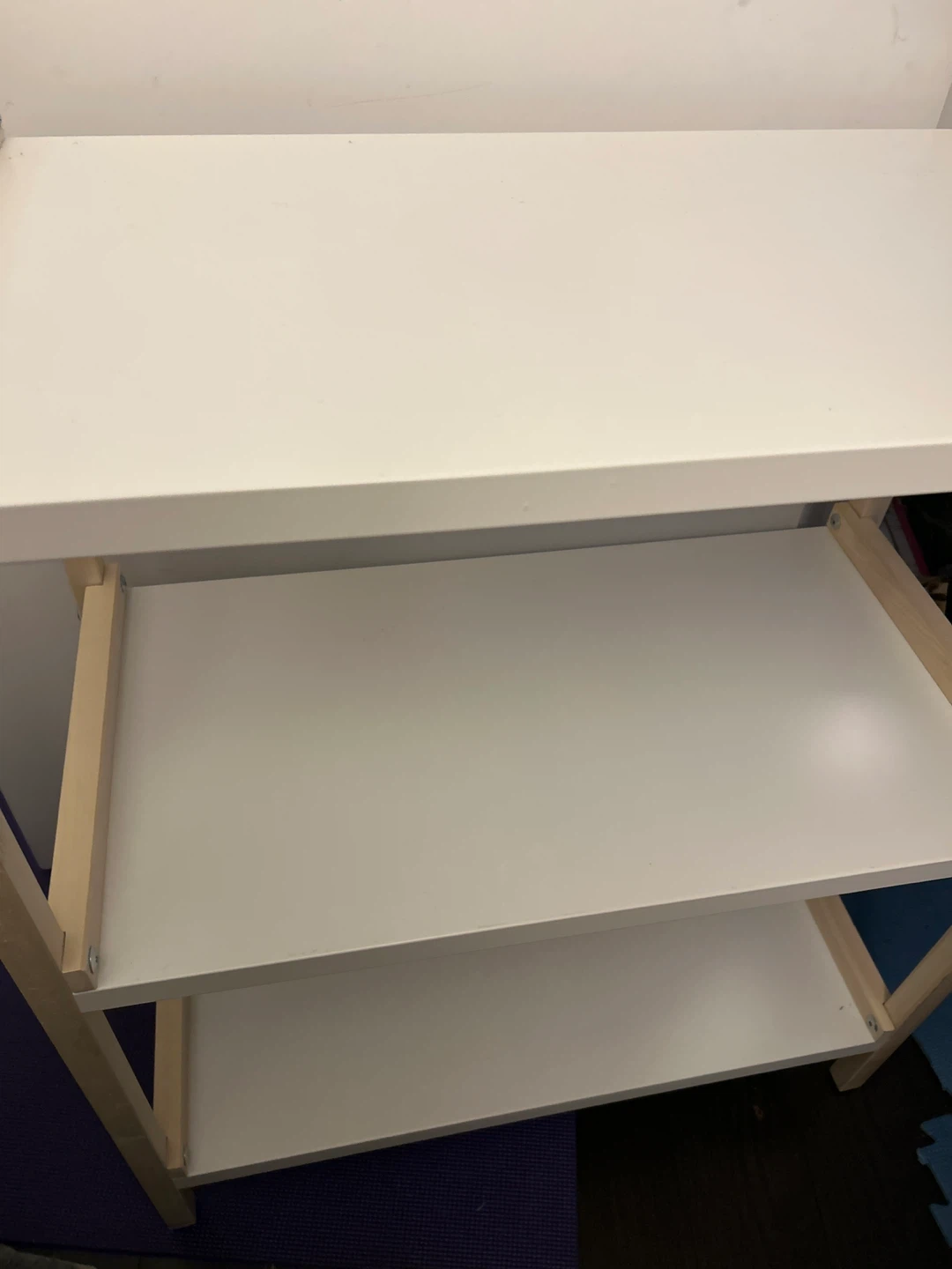 2 White 3-Tier Shelf Unit - photo 2