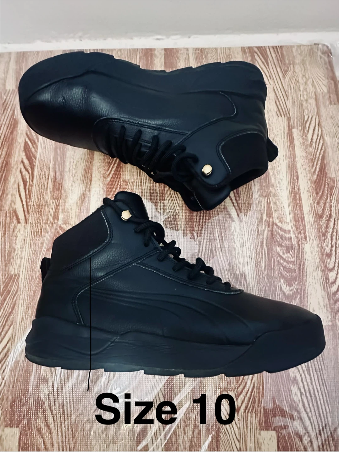 Puma Black High-Top Sneakers - Size 10 - photo 5