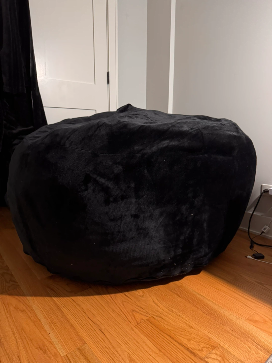 Large Black Bean Bag Chair - photo 3