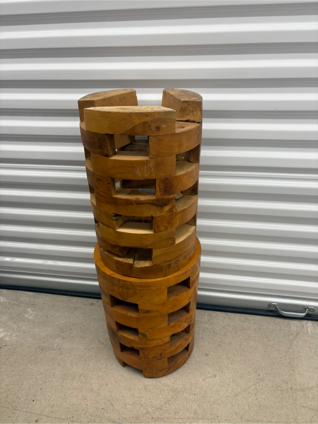 Set of 2 Indonesian Teak Stools - photo 3