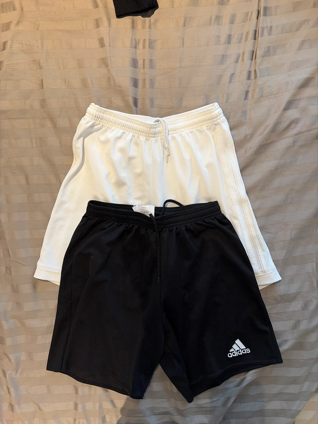 Adidas Men Soccer Shorts - Black & White pair, size small