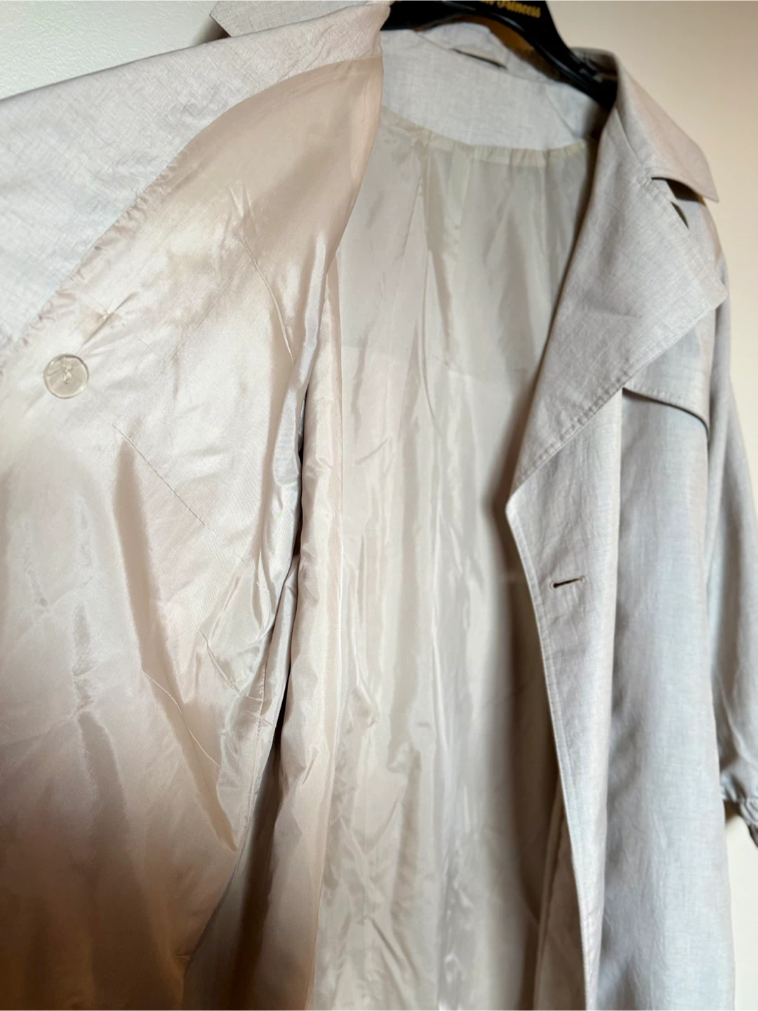 Beige Double-Breasted Trench Coat - photo 2