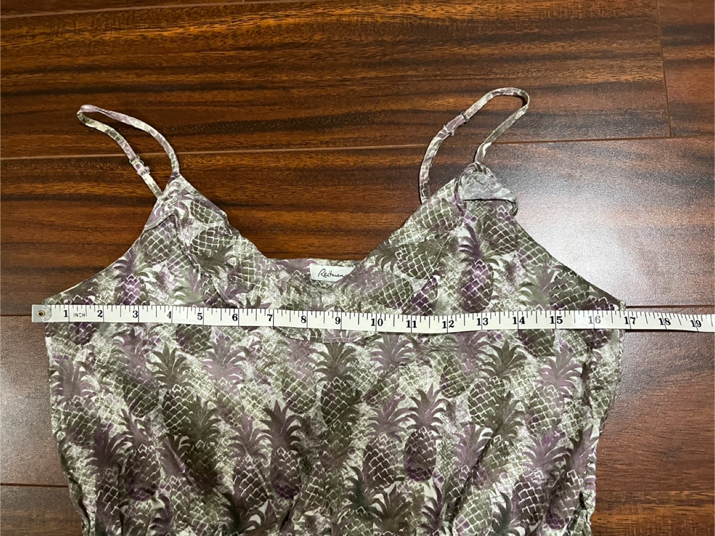 Reitmans women’s small pineapple print dress, ruffle knee-length - photo 4