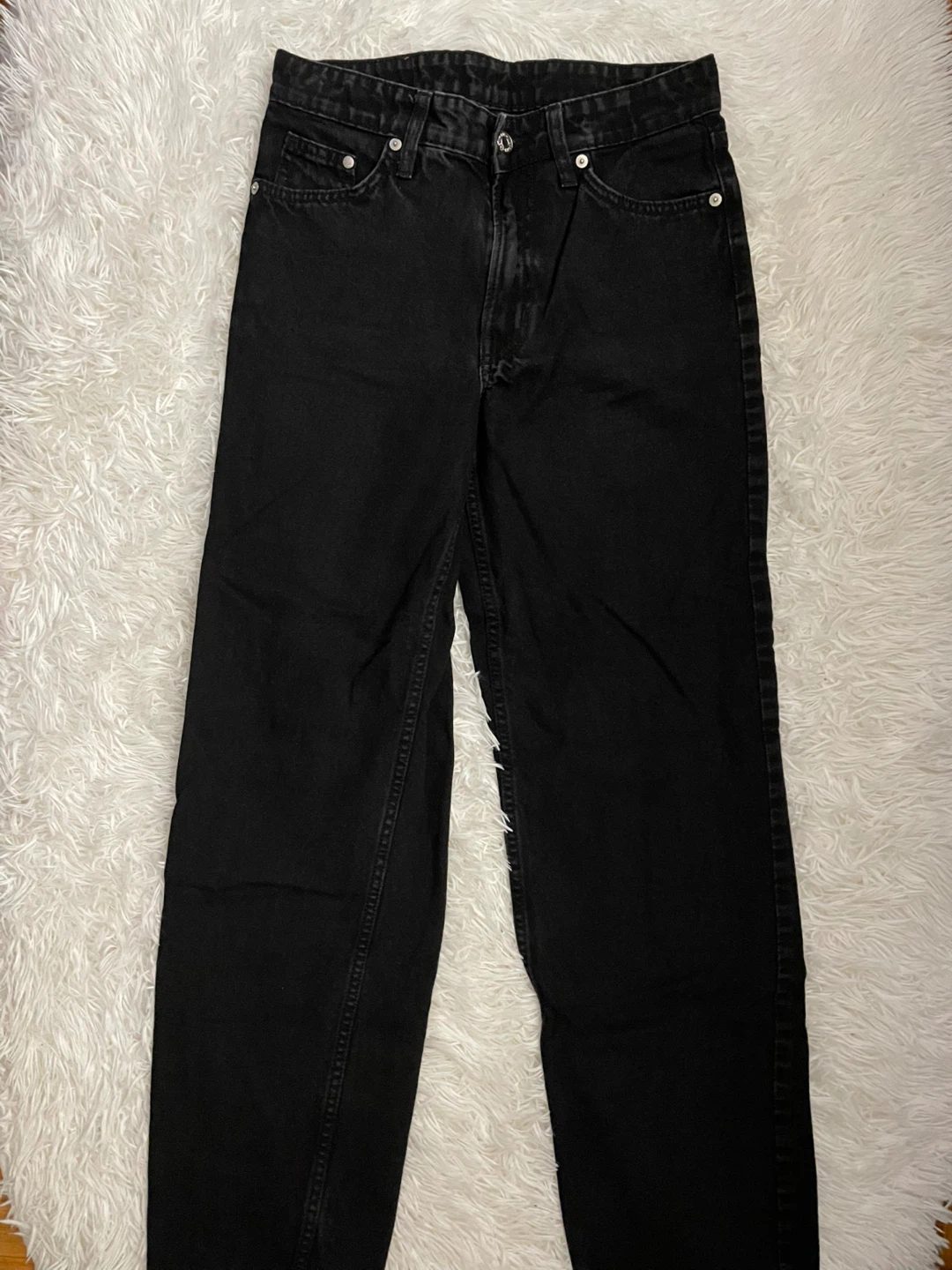 H&M &DENIM Black Low Waist Baggy Jeans Size 2
