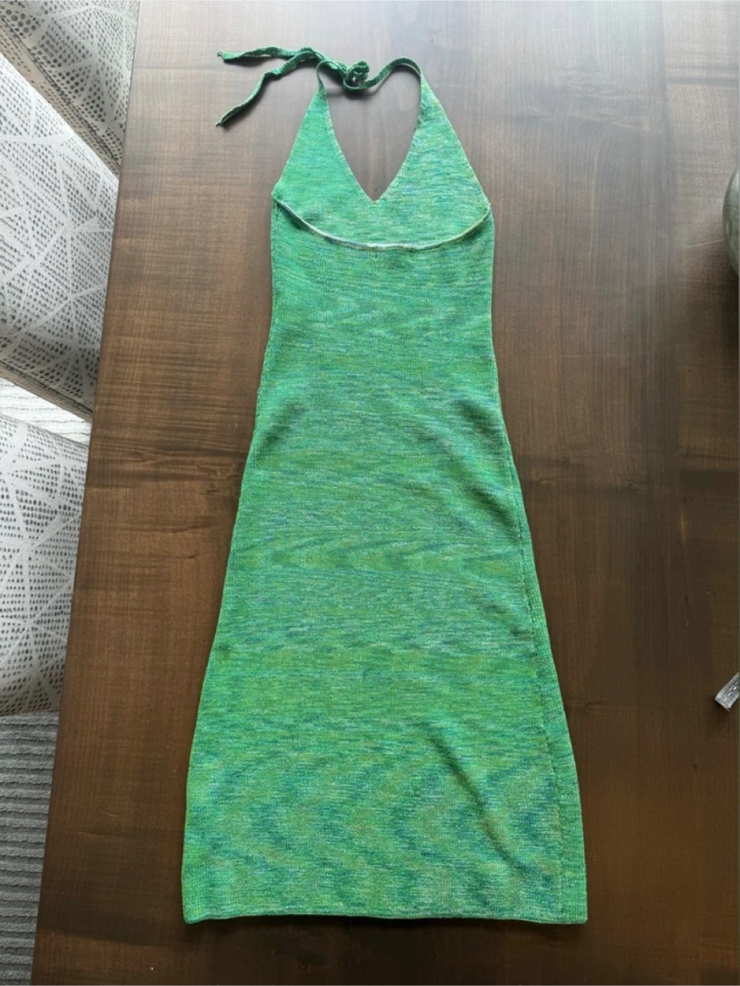 Green Halter Neck Knit Dress - photo 2