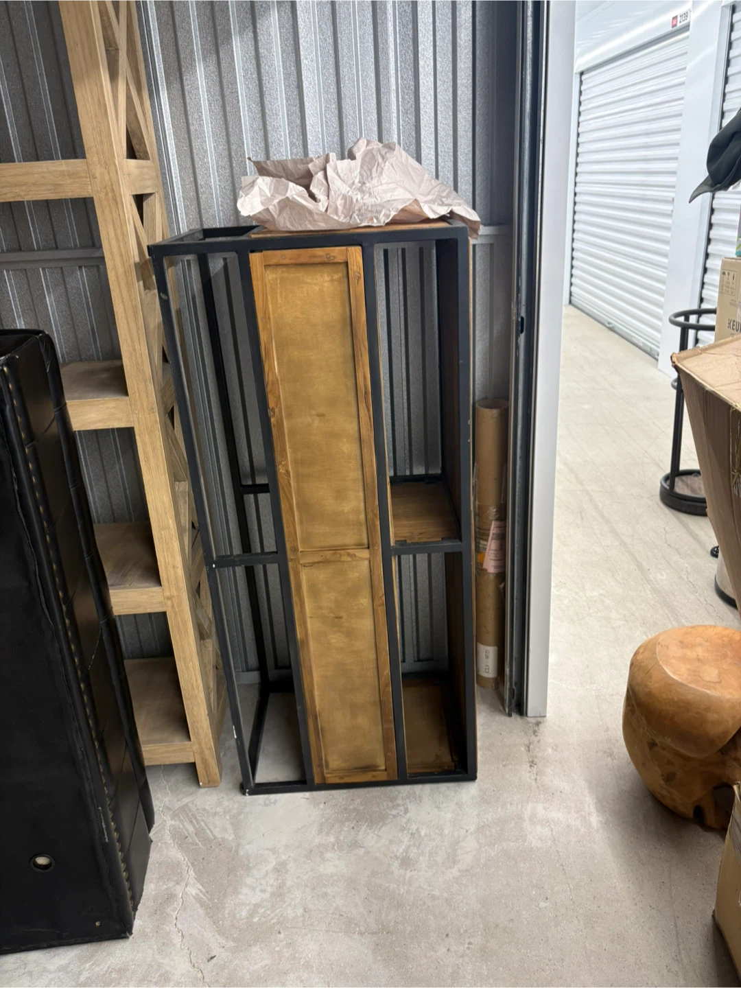 Industrial Style TV stand with Wood and Metal - photo 2