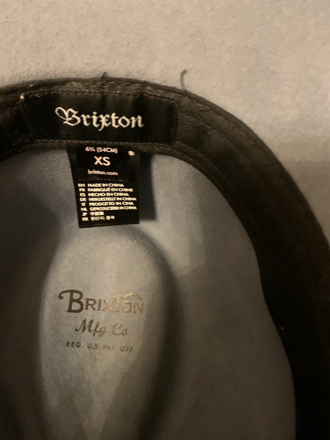 Brixton Grey Fedora Hat XS - photo 3
