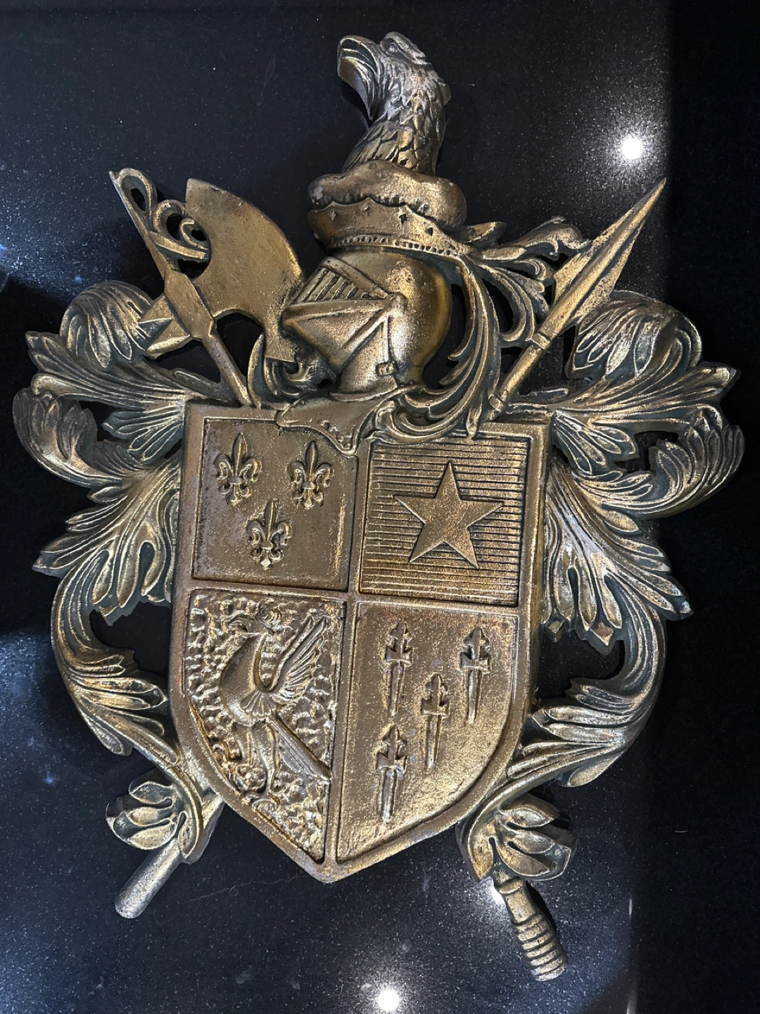 Large Vintage Coat of Arms Wall Plaque