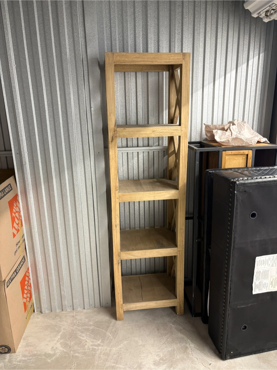 Wooden 5-Shelf Ladder Bookcase