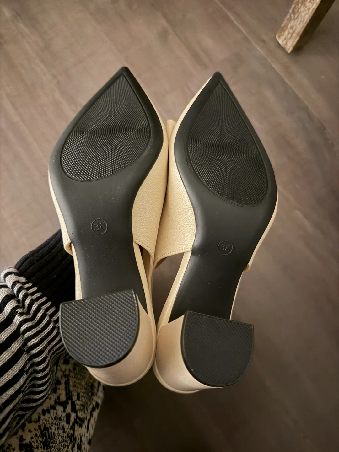 Women's Cream Slingback Heels - photo 2