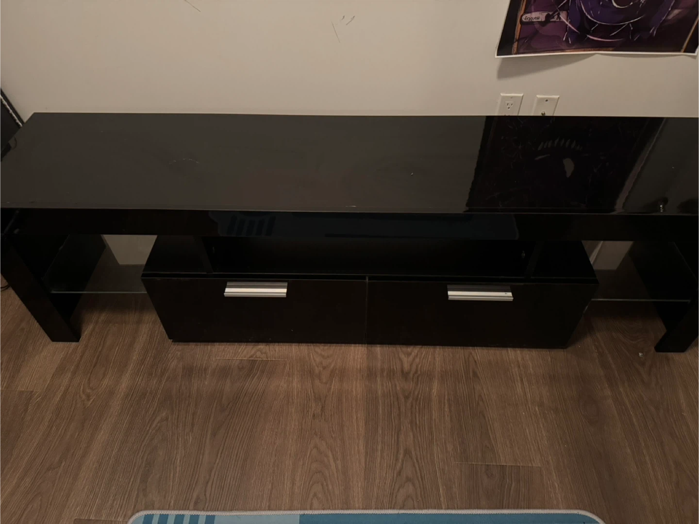 Black Entertainment Unit with Drawers