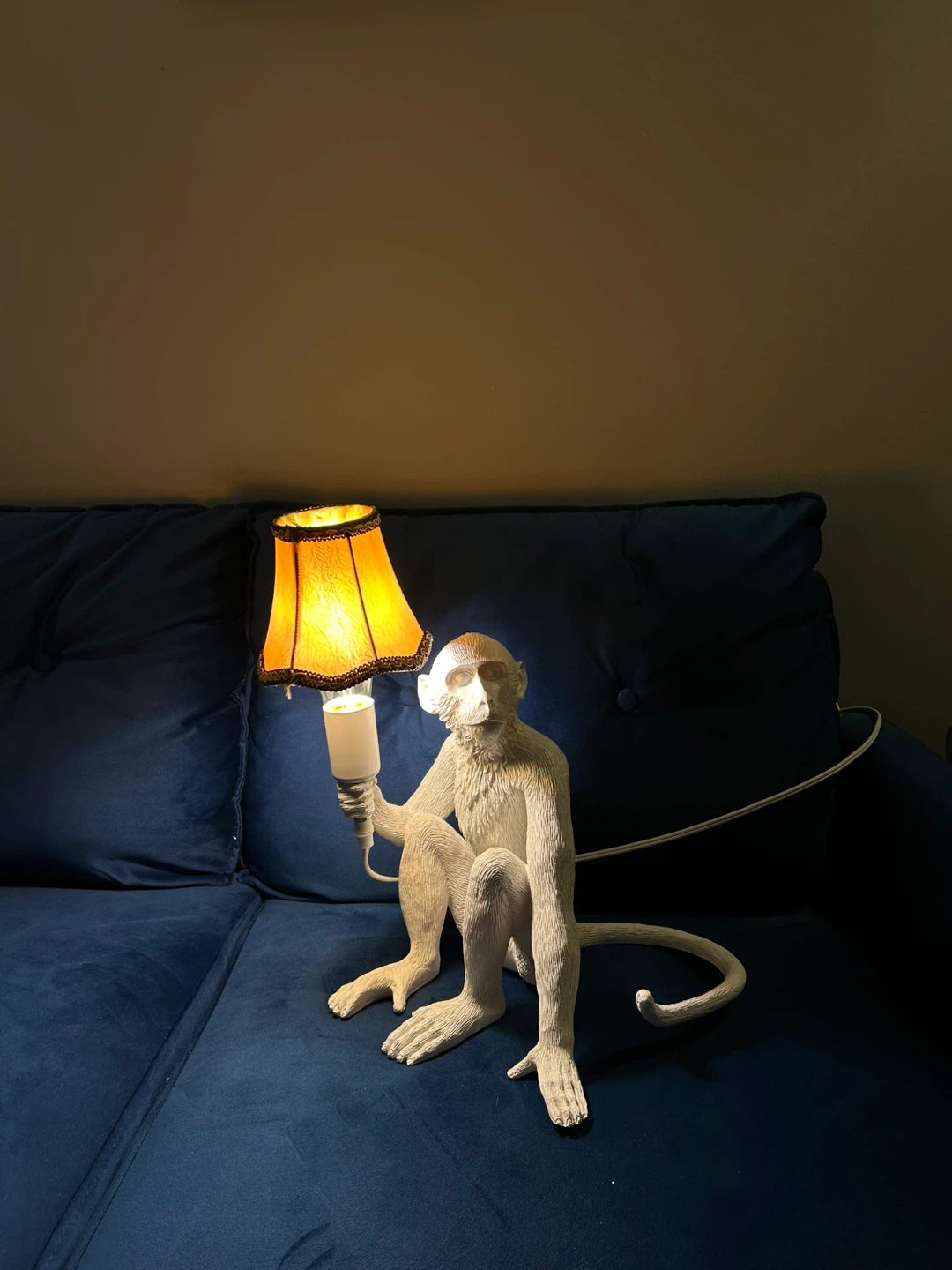White Monkey Lamp