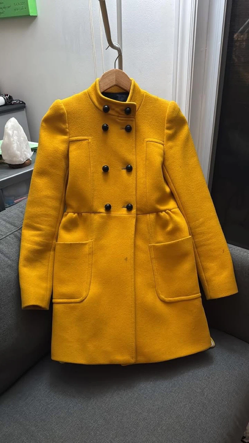 Yellow Double-Breasted Coat