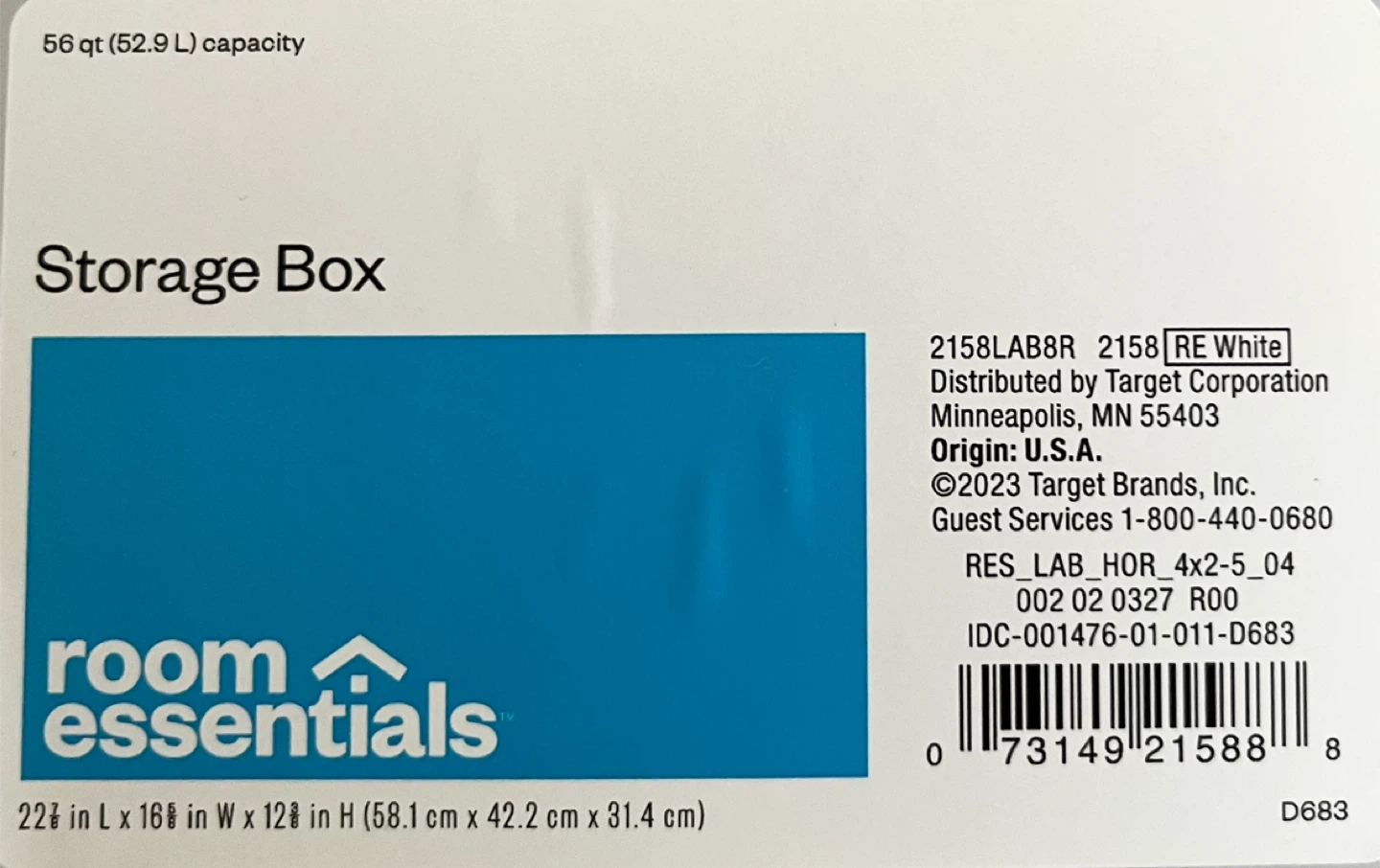 Room Essentials 56 qt Storage Box - photo 3