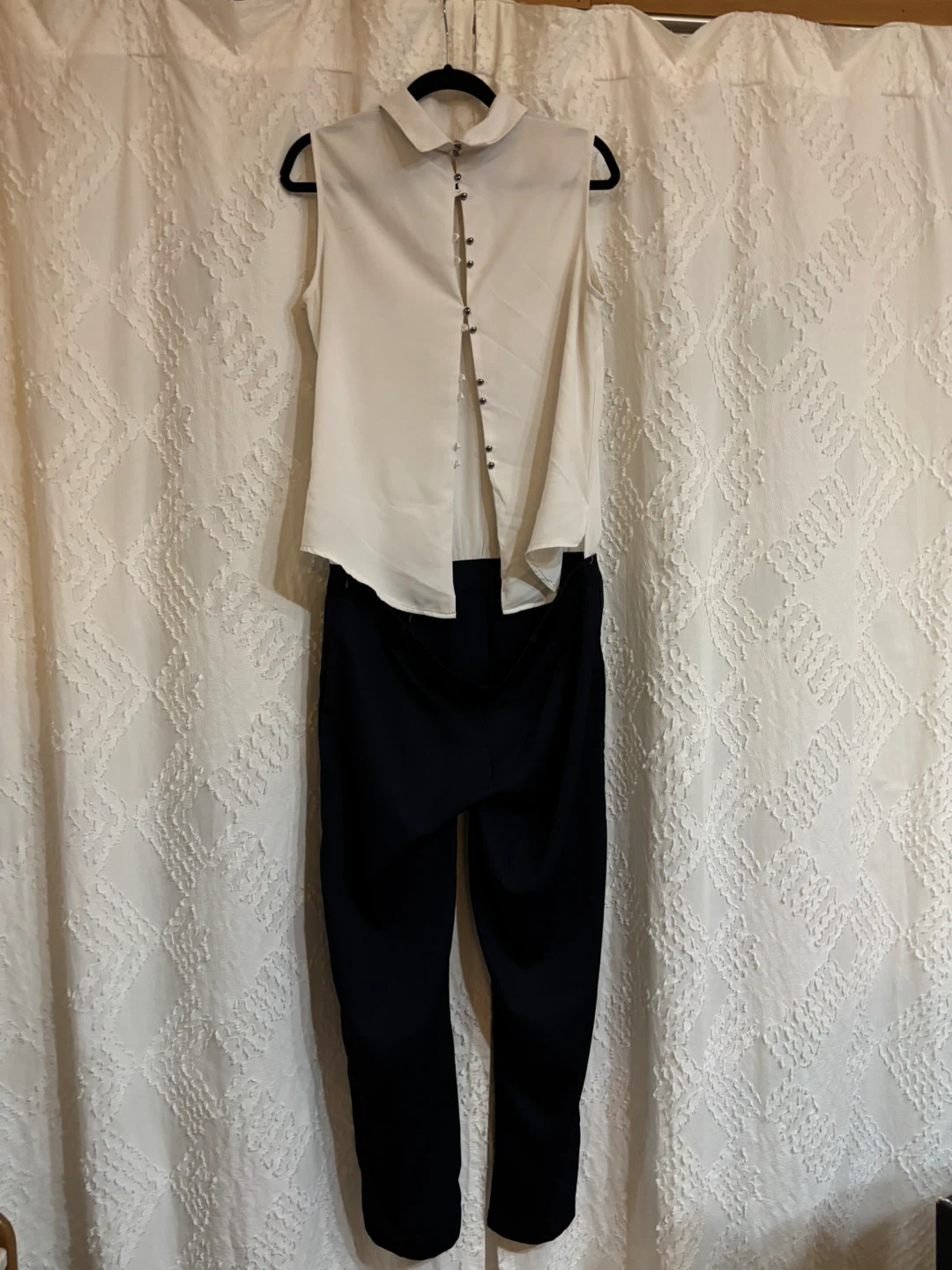 Women's Sleeveless Jumpsuit with Collar - photo 5