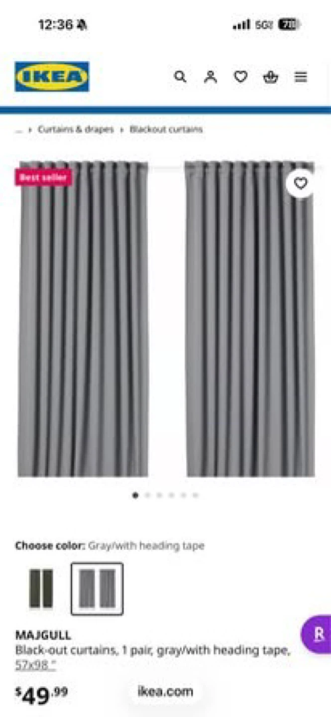 Ikea MAJGULL Black-out curtains