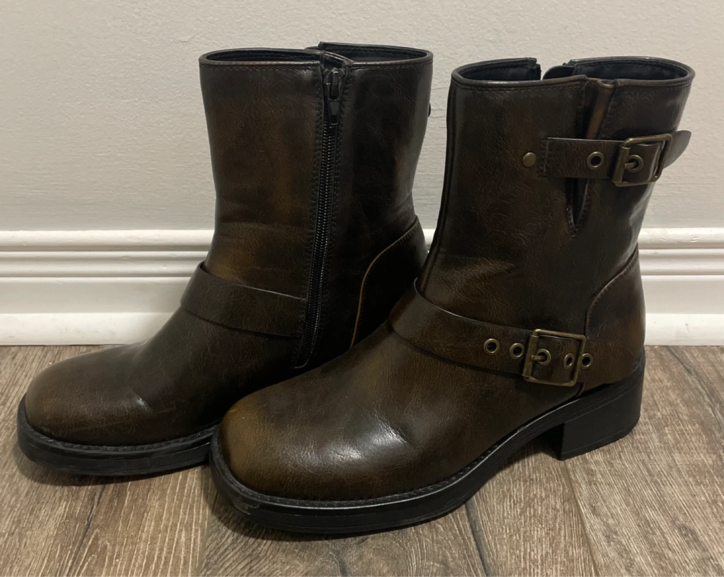 🥕Vegan Brown Leather Boots🥕