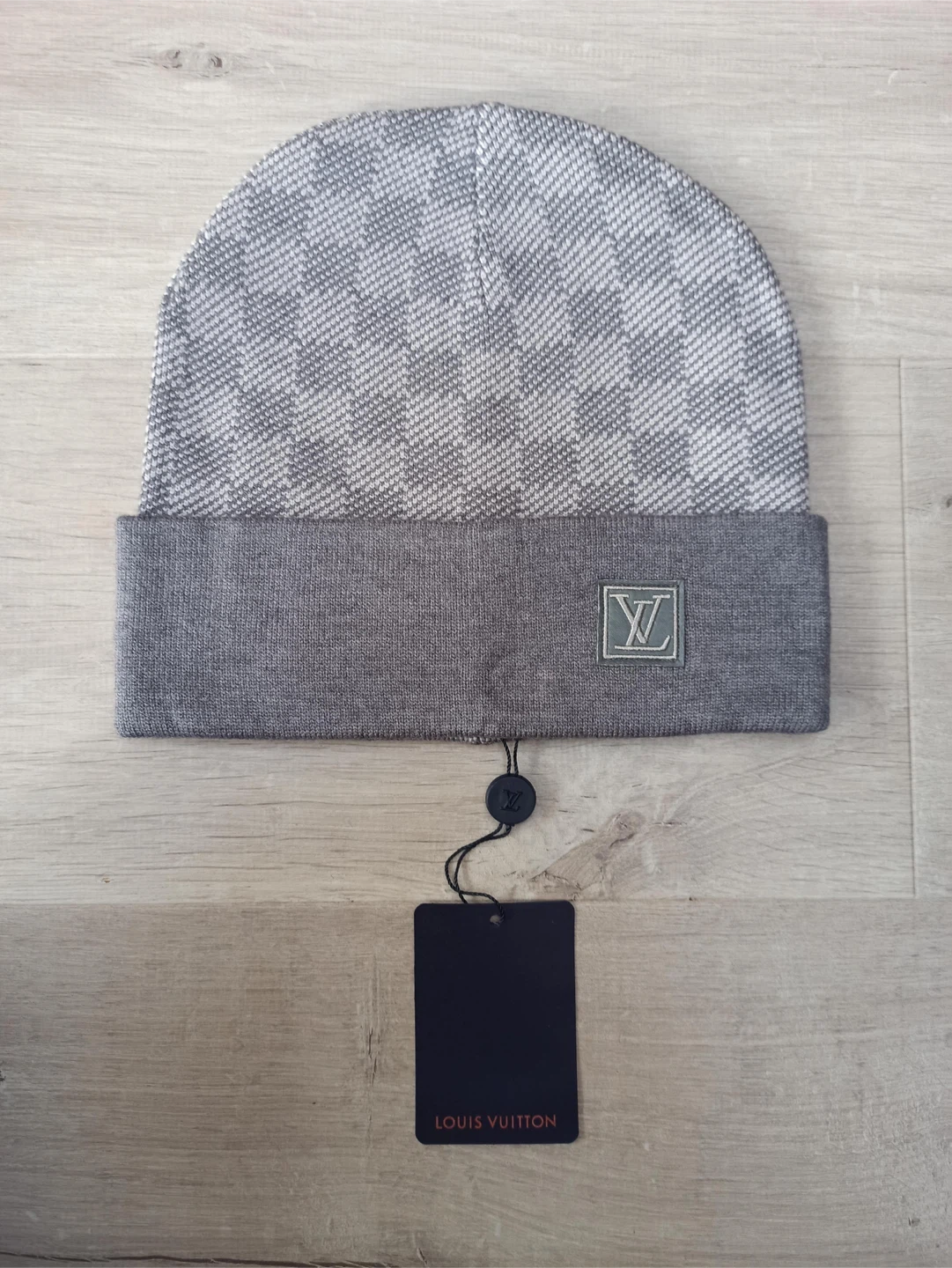 Louis Vuitton Monogram Beanie Hat Grey
