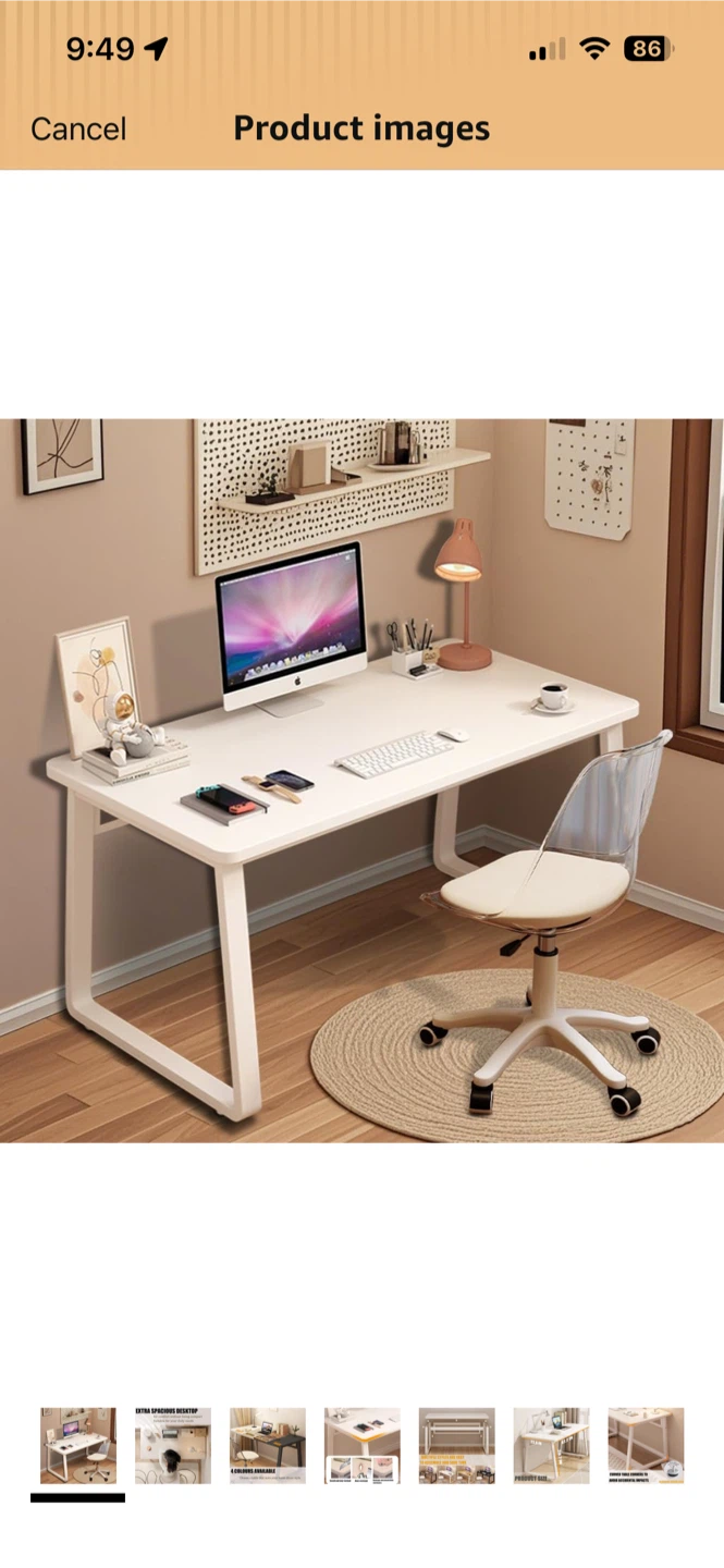 White Study Desk
