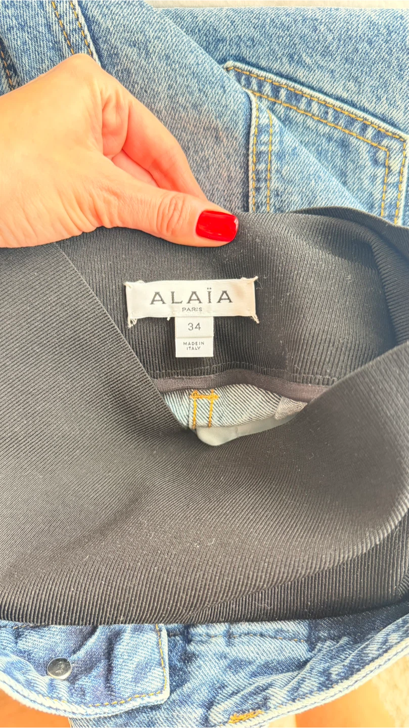 ALAIA PARIS Women's Blue Denim Jeans Size 34 - photo 5