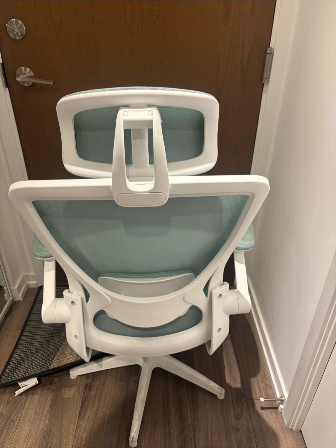 Ergonomic Office Chair with Headrest - Light Blue