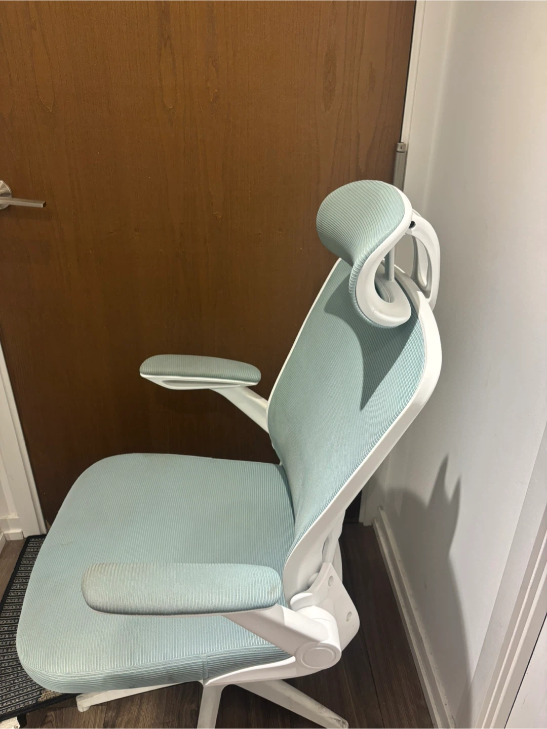 Ergonomic Office Chair with Headrest - Light Blue - photo 5