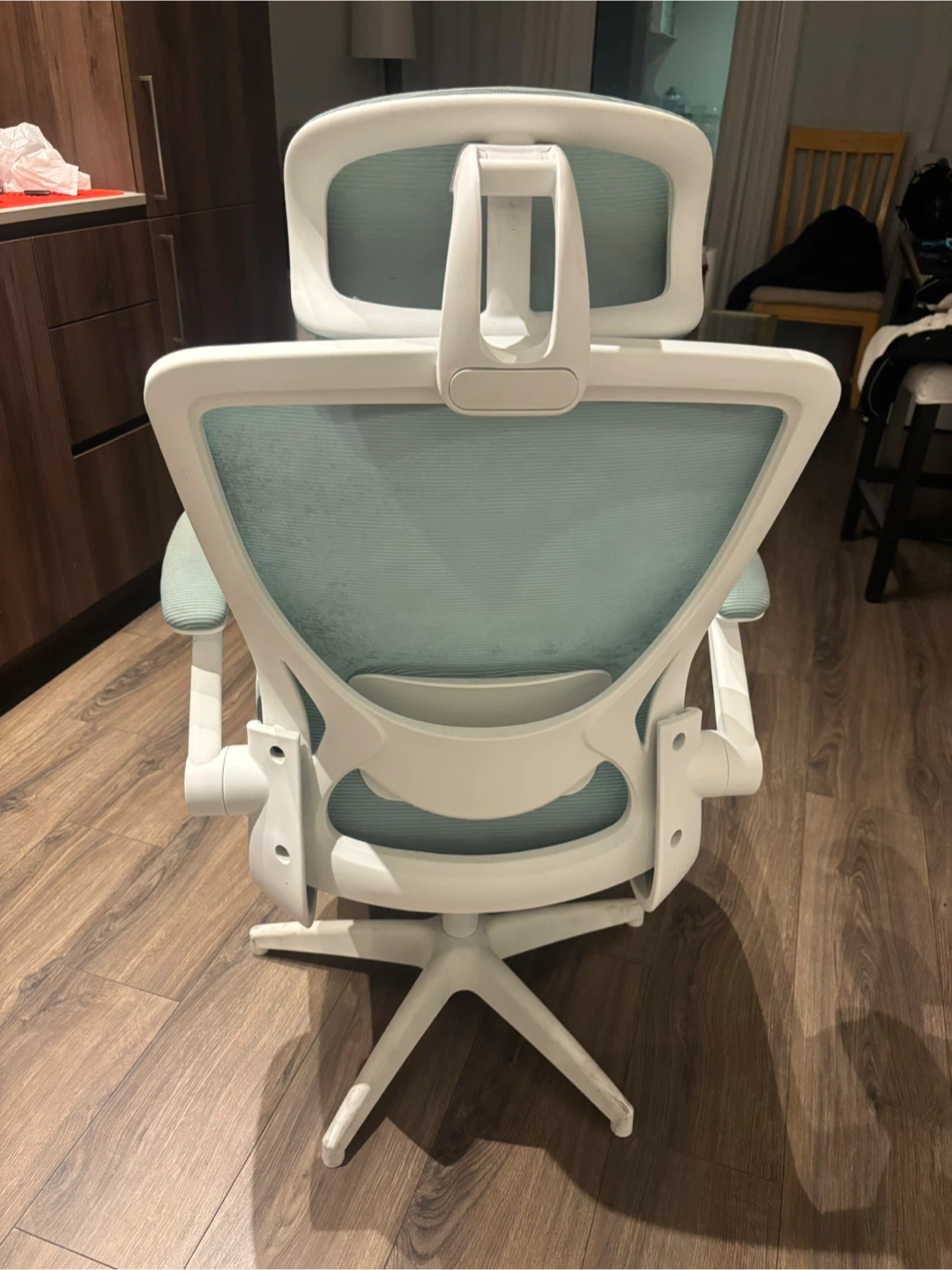 Ergonomic Office Chair with Headrest - Light Blue - photo 3