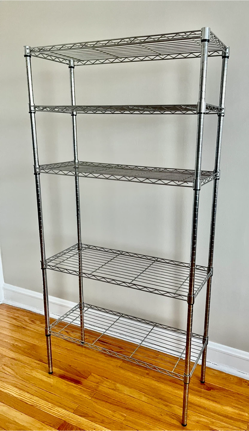 5-Shelf Adjustable Steel Wire Shelving Organiser - photo 4