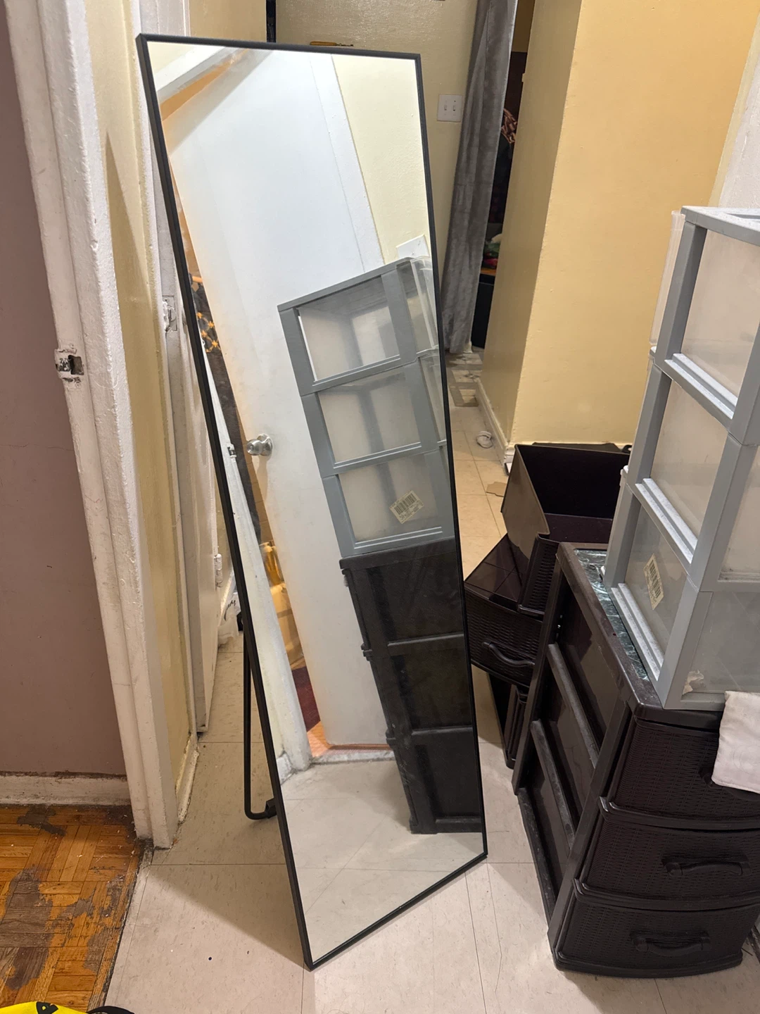 Full Length Standing Mirror with Black Frame - photo 2