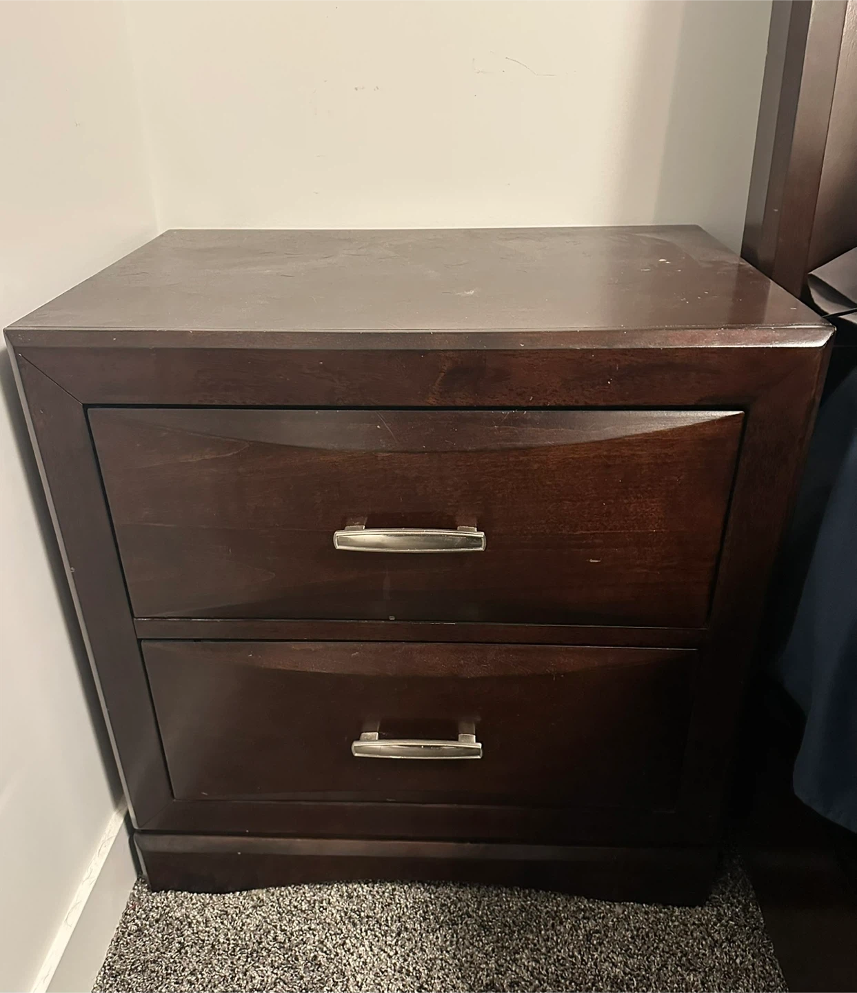 Nightstands - set of 2 dark wood