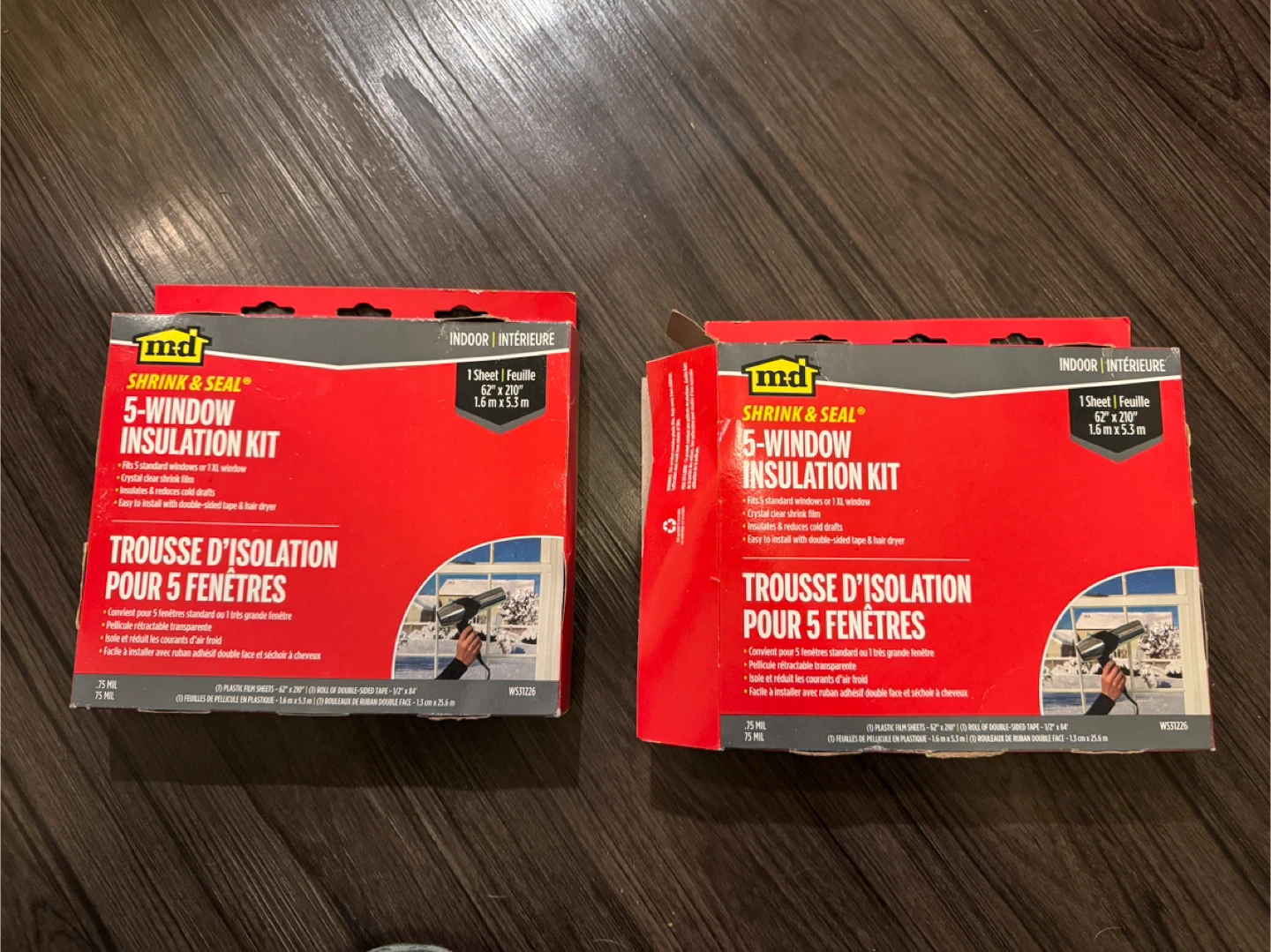 2 MD Shrink & Seal 5-Window Insulation Kits