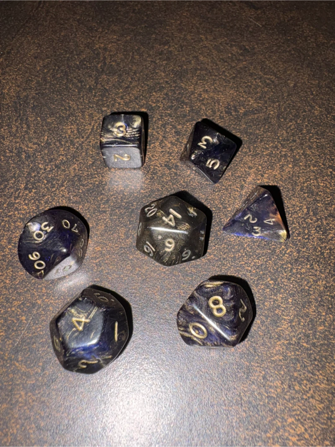 Polyhedral Dice Set with Red Pouch - photo 3