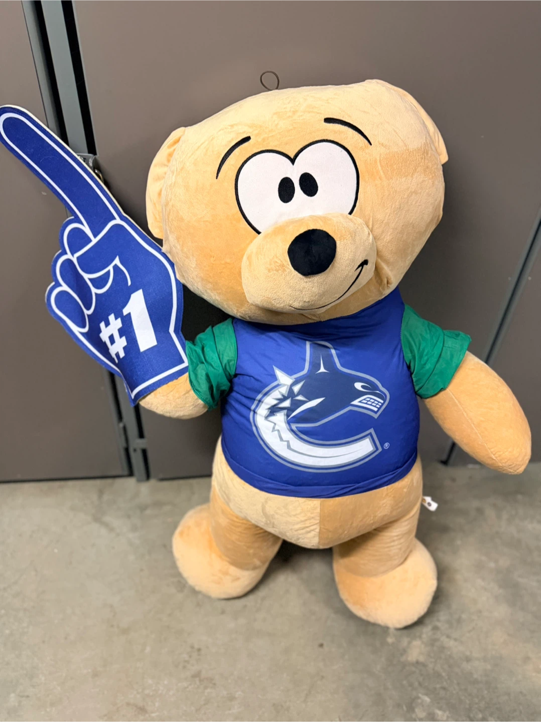 Giant Vancouver Canucks "#1 Fan" Plush Bear