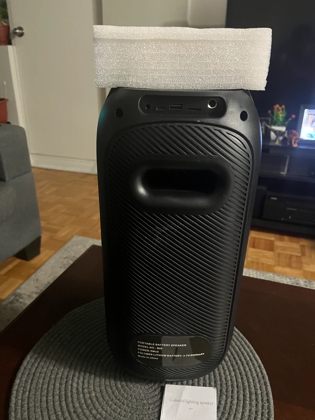 Portable Battery Speaker B20 with LED Lights - photo 3