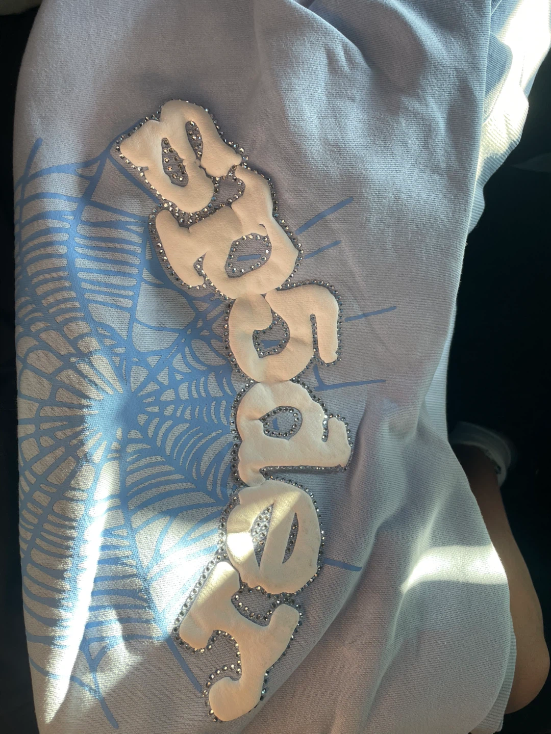 Sp5der hoodie  blue