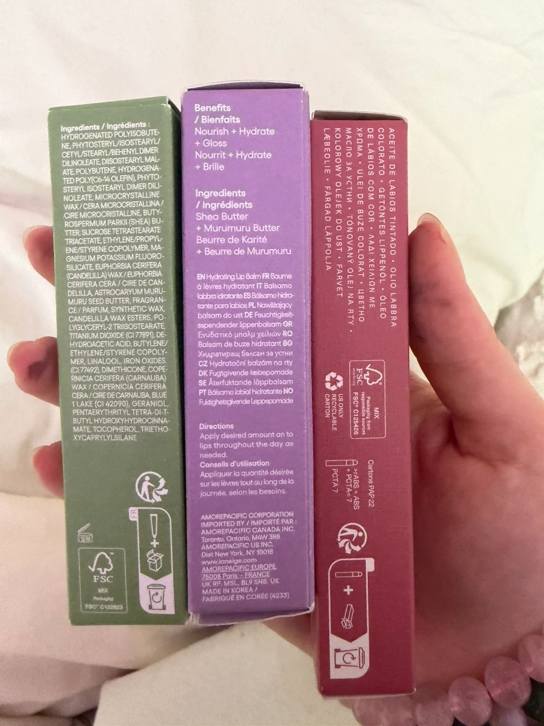 Laneige Lip Glowy Balm Set - Matcha, Taro Bubble Tea, Hope - photo 5