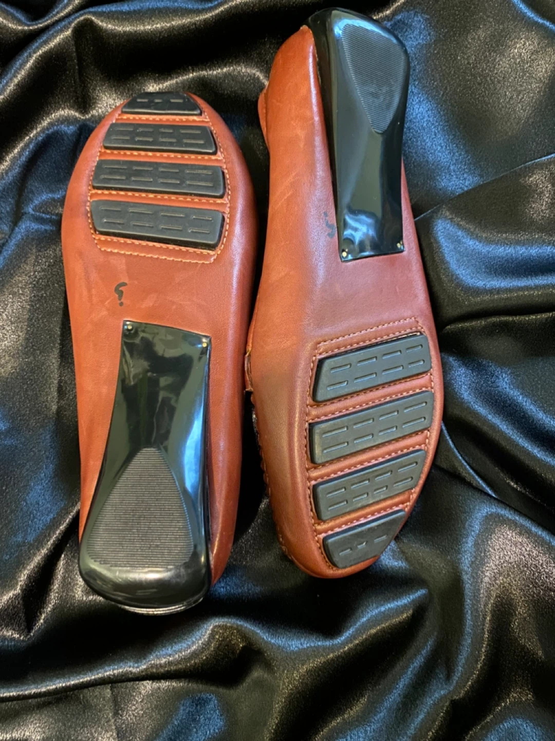 Robert Zur Brown Leather Woven Loafers with Gold Buckle - photo 5