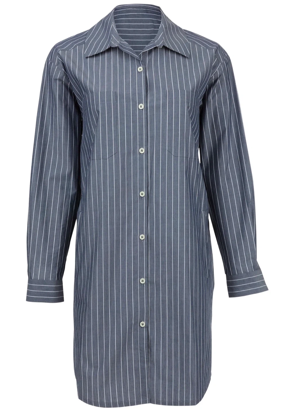 Blue Stripe Oversized Shirt Dress - photo 2