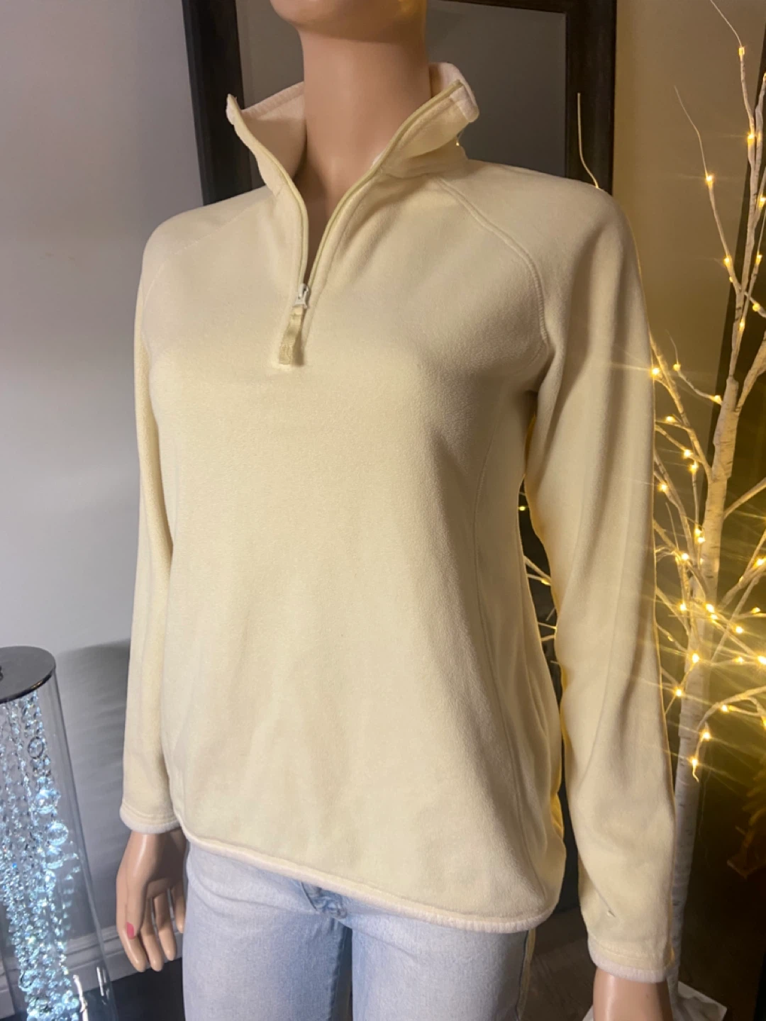 EUC Mountain Warehouse Women's Lemon Yellow Fleece Sweater 6