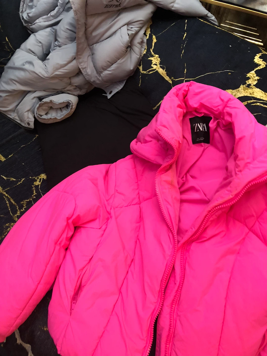 ZARA Puffer Jacket - Bright Pink