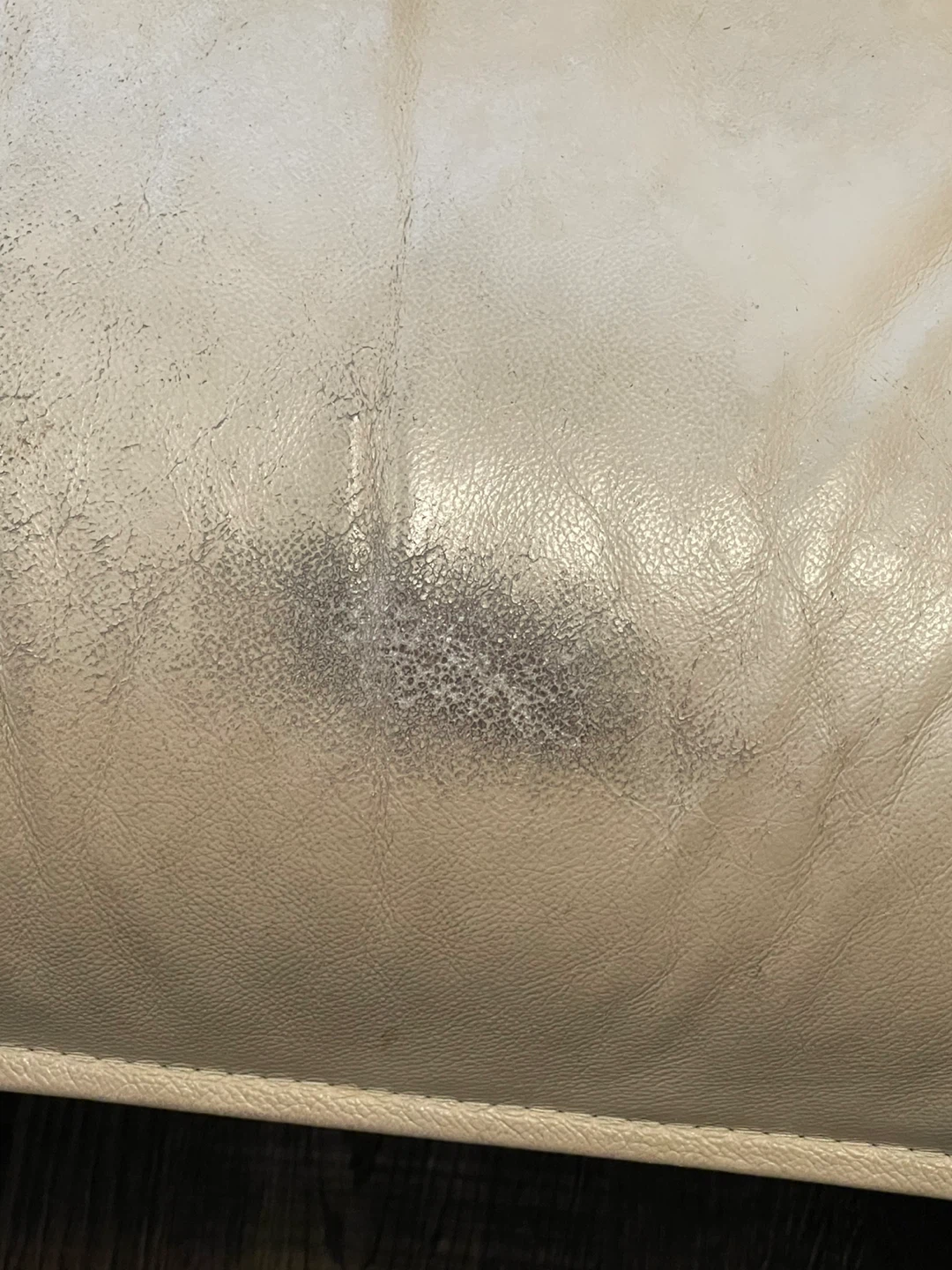 Cream Leather Sofa - photo 5