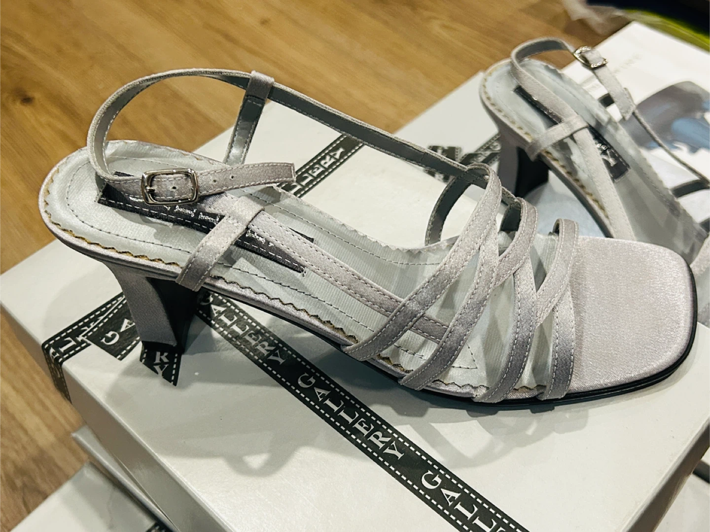 Gallery Strappy Heeled Sandals - Silver - photo 3