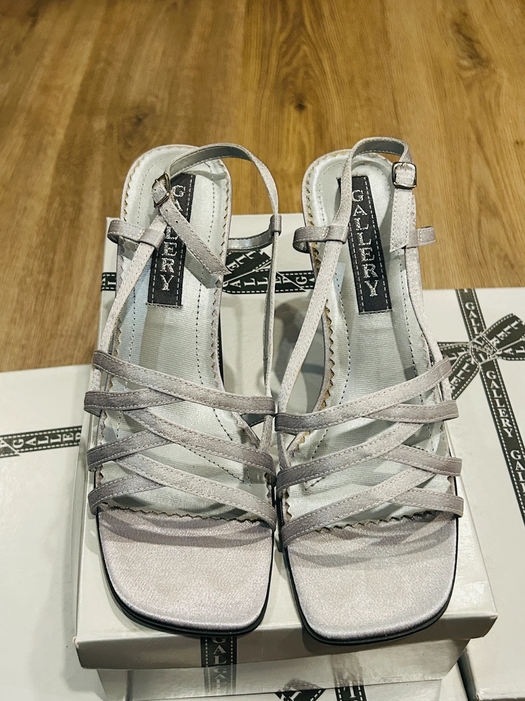 Gallery Strappy Heeled Sandals - Silver