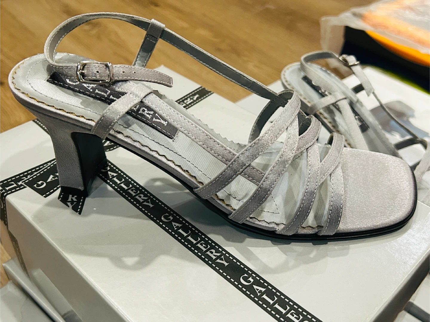 Gallery Strappy Heeled Sandals - Silver - photo 2